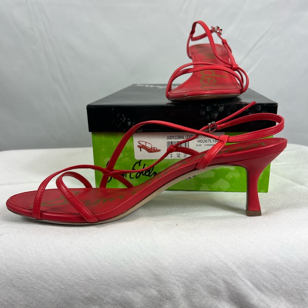 Sam Edelman Judy leather kitten heel in Coral